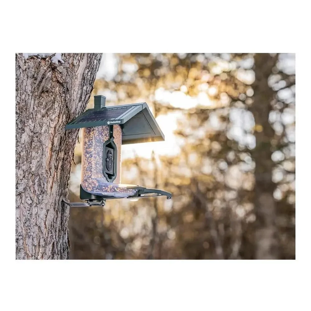 FeatherSnap Smart Bird Feeder with AI Bird Identification and HD Camera w Stand